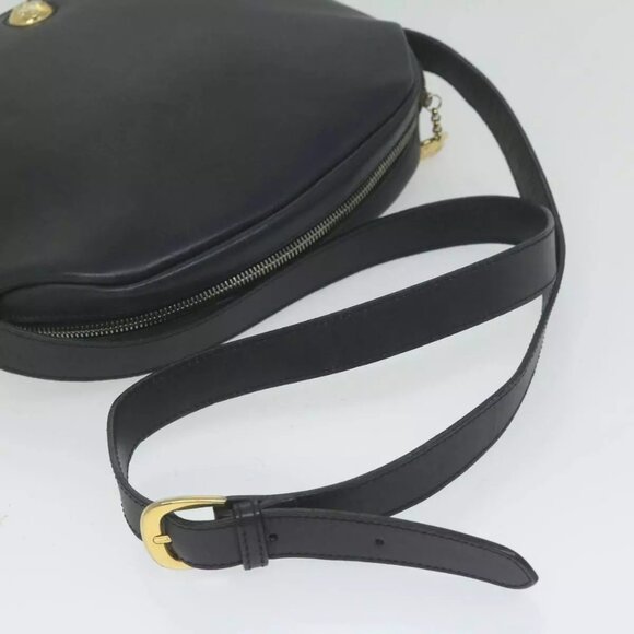 Salvatore Ferragamo Shoulder Bag Leather Navy Auth - Picture 11 of 16